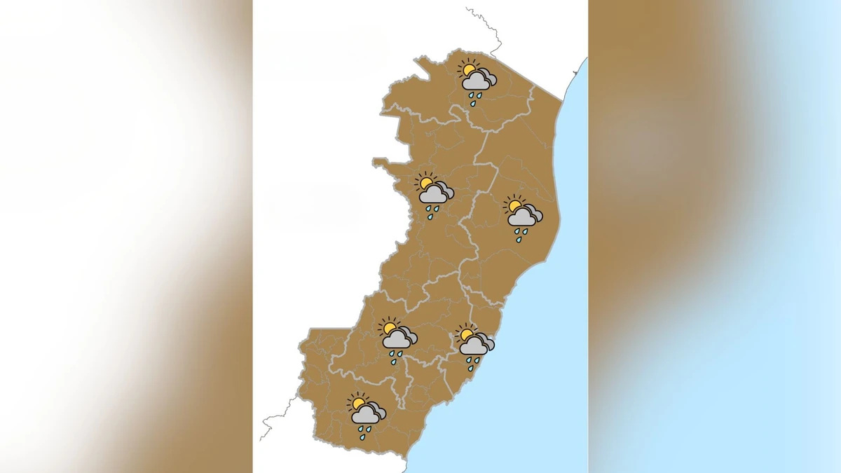 Previsão de chuvas para todo o Espírito Santo
