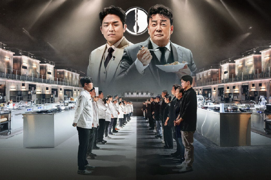 Em “Guerra Culinária”, cem chefs sul-coreanos se enfrentam em batalhas de tirar o fôlego pela melhor cozinha do país (Imagem: Reprodução digital | Netflix)
