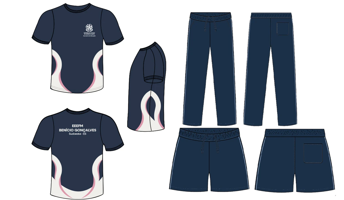 Novos uniformes da rede estadual de educação