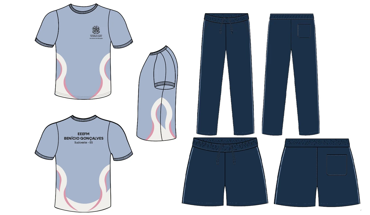 Novos uniformes da rede estadual de educação
