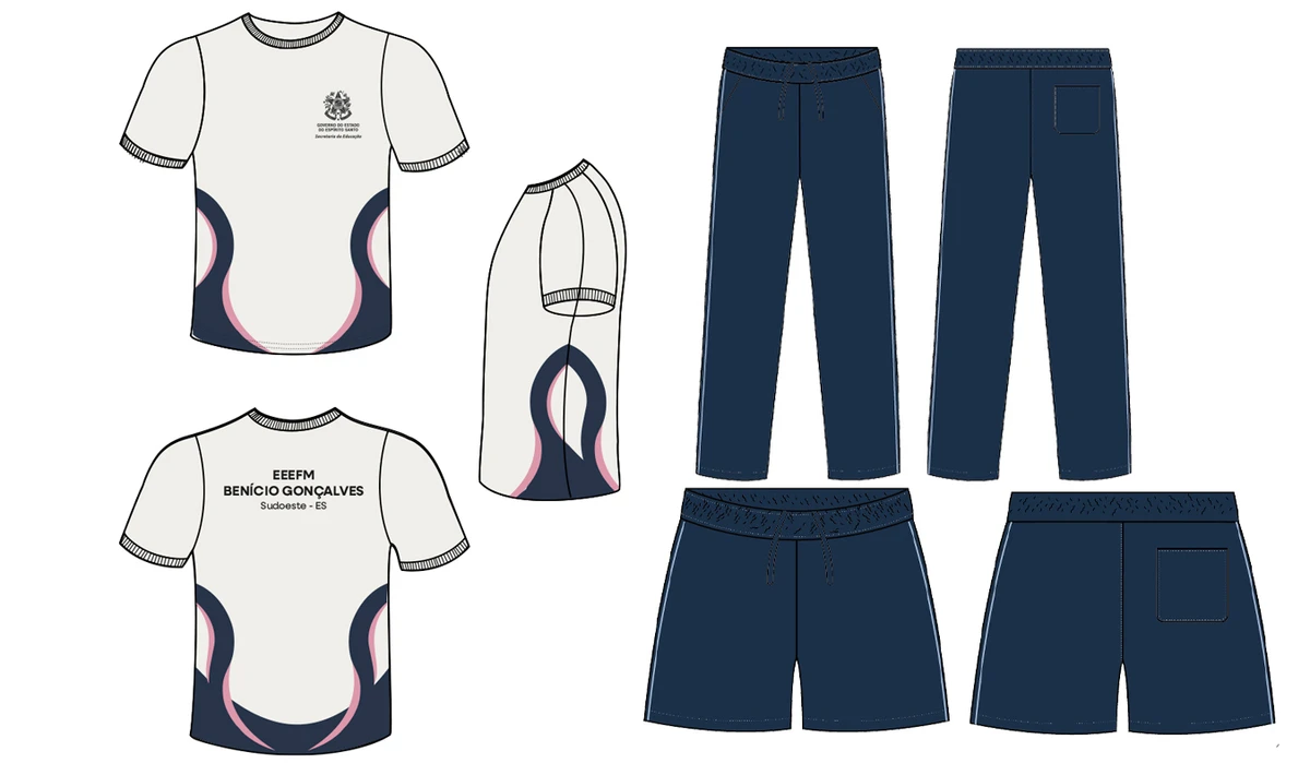 Novos uniformes da rede estadual de educação