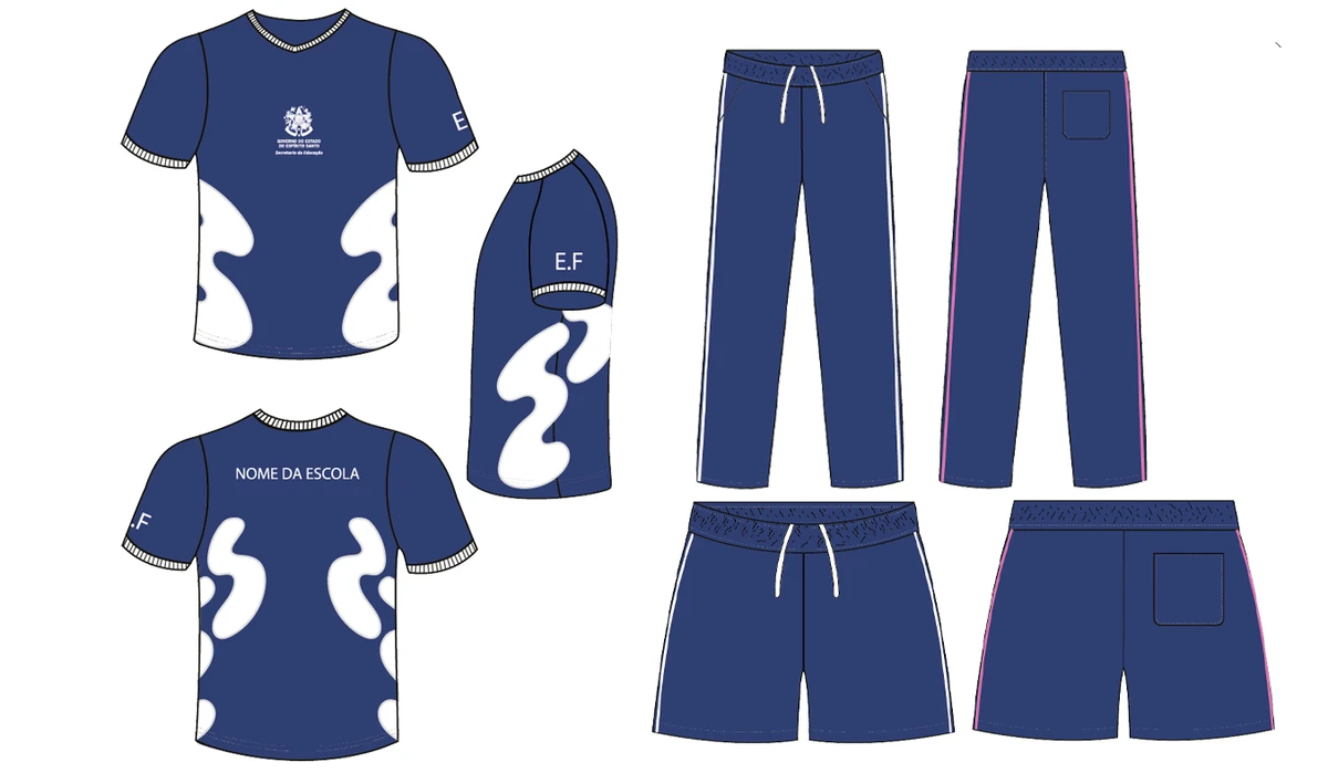 Novos uniformes da rede estadual de educação