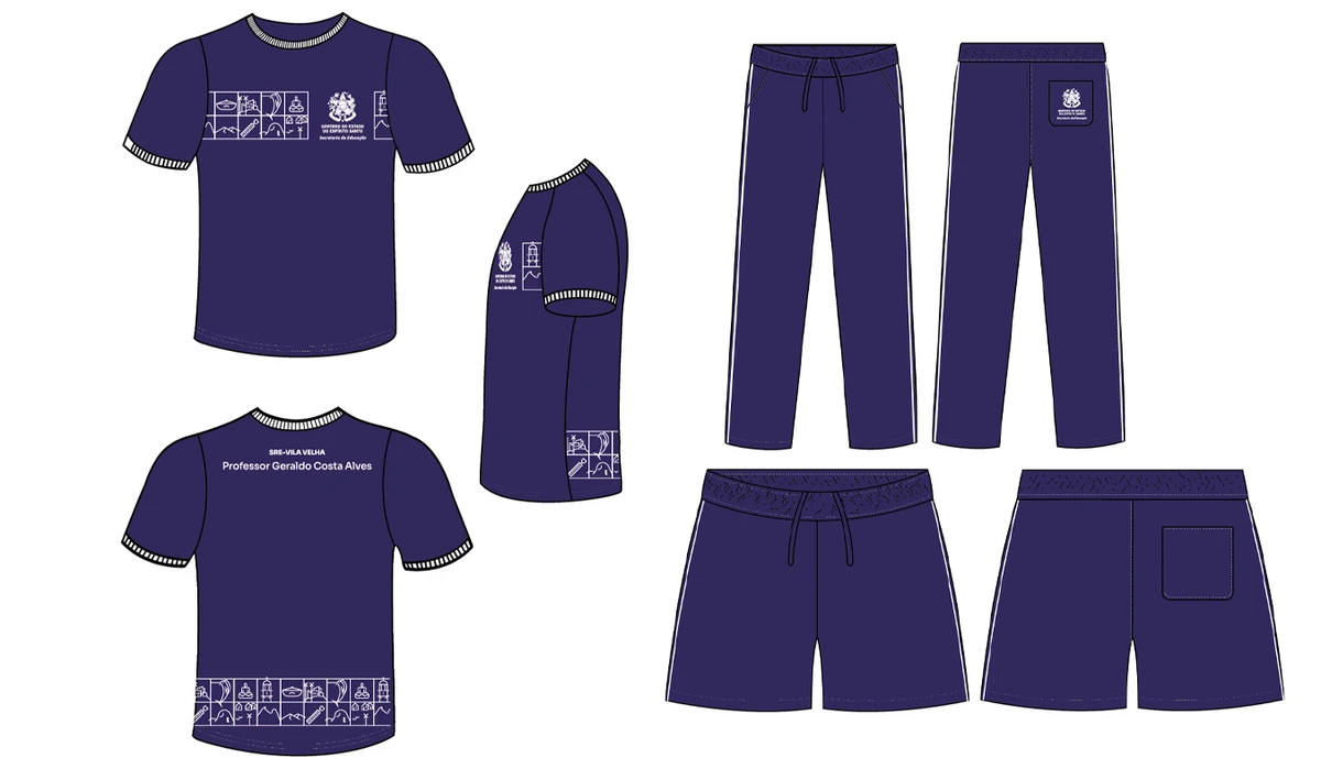 Novos uniformes da rede estadual de educação