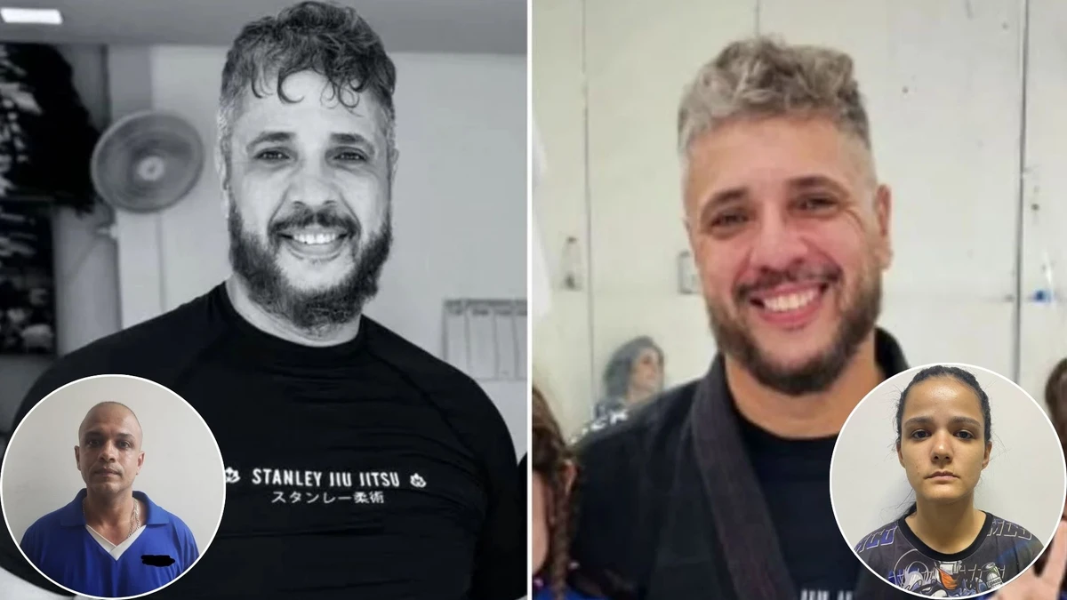 Nicole Aparecida Muniz Liberato, de 23 anos, e Rhaylan Moraes de Almeida, de 35 anos, foram presos pelo assassinato do professor de Stanley Stein, de 48 anos, morto a tiros no bairro Araçás, em Vila Velha