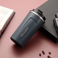 Copo De Café Térmico Anti-vazamento Parede Dupla Inox 500ml 