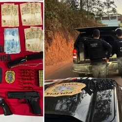 Cinco homens e uma mulher foram localizados na sexta-feira (16); um revólver calibre .38 e 200 munições foram apreendidos na operação