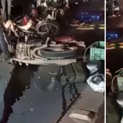 Batida entre motos deixou dois mortos e um ferido — irmão de um dos condutores — na ES 366, na Região Serrana do Espírito Santo