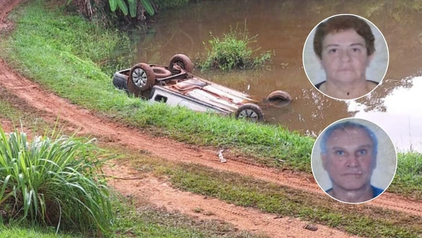 Corpos de Maria Suely Cassa Aguilar, de 64 anos, e de seu esposo José Francisco Aguiar, de 65 anos, foram retirados do local pelo Corpo de Bombeiros