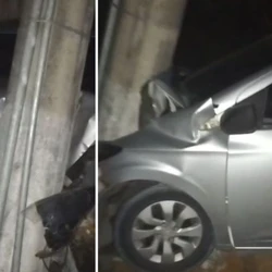 Motorista e a esposa contaram que a colisão ocorreu durante uma discussão entre eles; homem recusou teste do bafômetro, e foi autuado por embriaguez