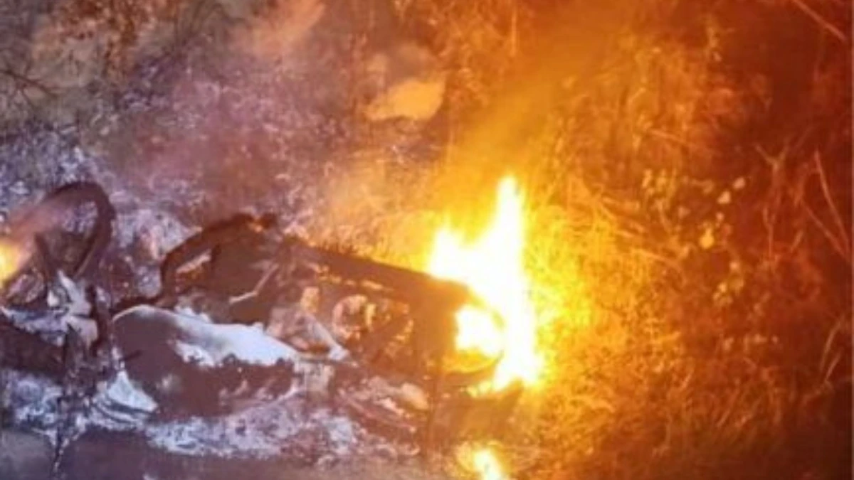 Veículo foi atingido por incêndio. PC investiga circunstâncias