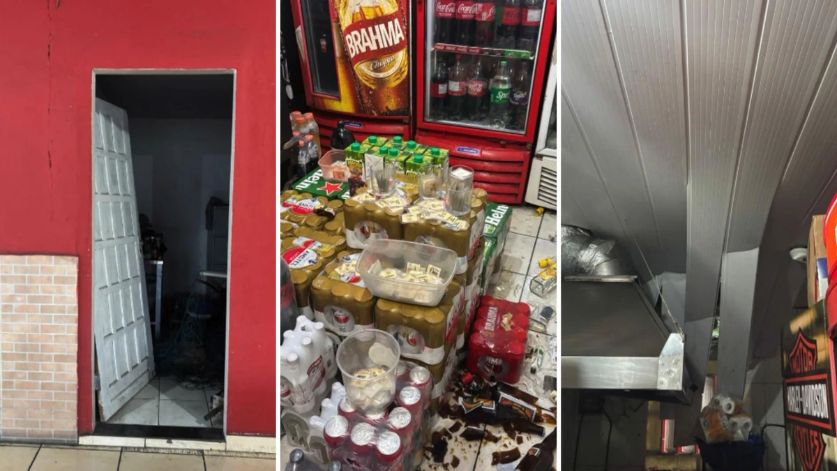 Criminoso deixou rastros de destruição após furtar bar na Serra