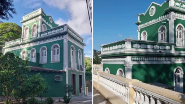 Prédio foi construído em 1897 e chegou a pertencer a uma família influente na política do Espírito Santo; proprietária disse que adquiriu imóvel em 2017 e não tinha ciência do leilão