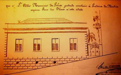 Fachada a partir da extinta Ladeira da Matriz, conforme projeto datado de 1894 por Divulgação PMV