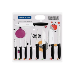 Jogo De Facas Faqueiro 9 Peças Plenus Aço Inox Tramontina 