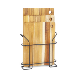 Kit 3 Tábuas Teca c/Suporte Organizador 