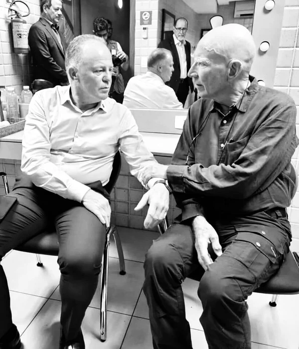 Casagrande e Salgado durante evento no Sesc Glória em 2024