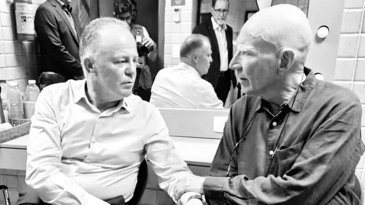 Casagrande e Salgado durante evento no Sesc Glória em 2024