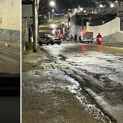 O condutor da motocicleta, identificado como Eldney da Silva Correa, de 40 anos, ainda foi atingido por uma caminhonete após atropelar a pedestre