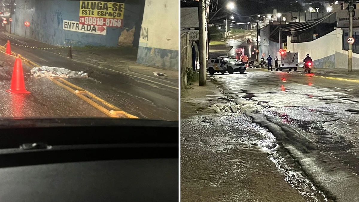 Acidente grave deixa motociclista morto e pedestre ferida em Cachoeiro 