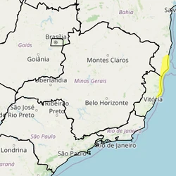 Aviso é do Instituto Nacional de Meteorologia (Inmet) fica vigente até a manhã de terça-feira (27), abrangendo municípios do Litoral Norte do Espírito Santo