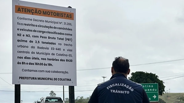 A decisão ocorre após o aumento do fluxo de veículos pesados no município desde a interdição parcial da ponte Fontenelle, na BR 259 entre Baixo Guandu e Colatina