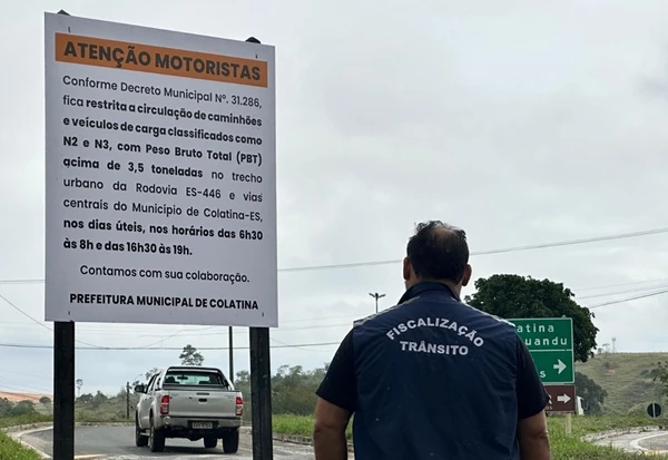 Prefeitura restringe circulação de caminhões e veículos pesados em Colatina