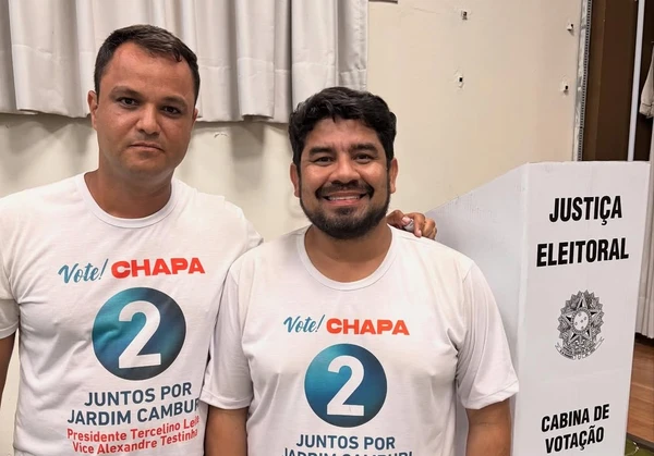 Tercelino Leite e Alexandre Testinha, chapa vencedora da eleição para a Associação Comunitária de Jardim Camburi