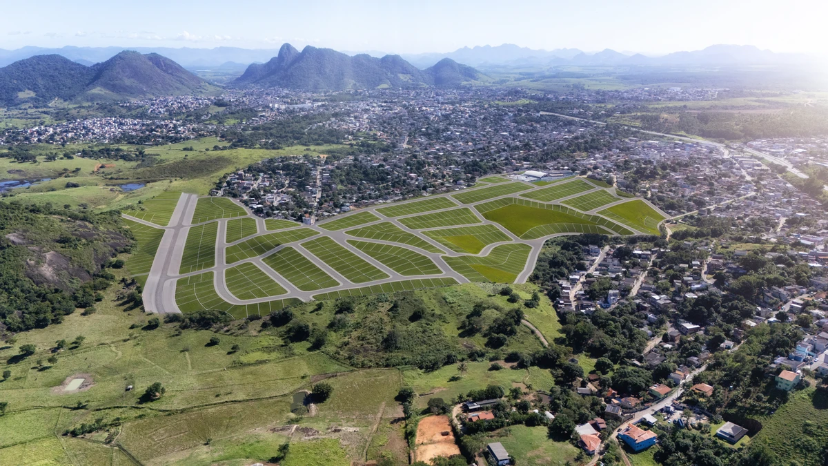 Perspectiva de loteamento que a Universal vai lançar em Cariacica