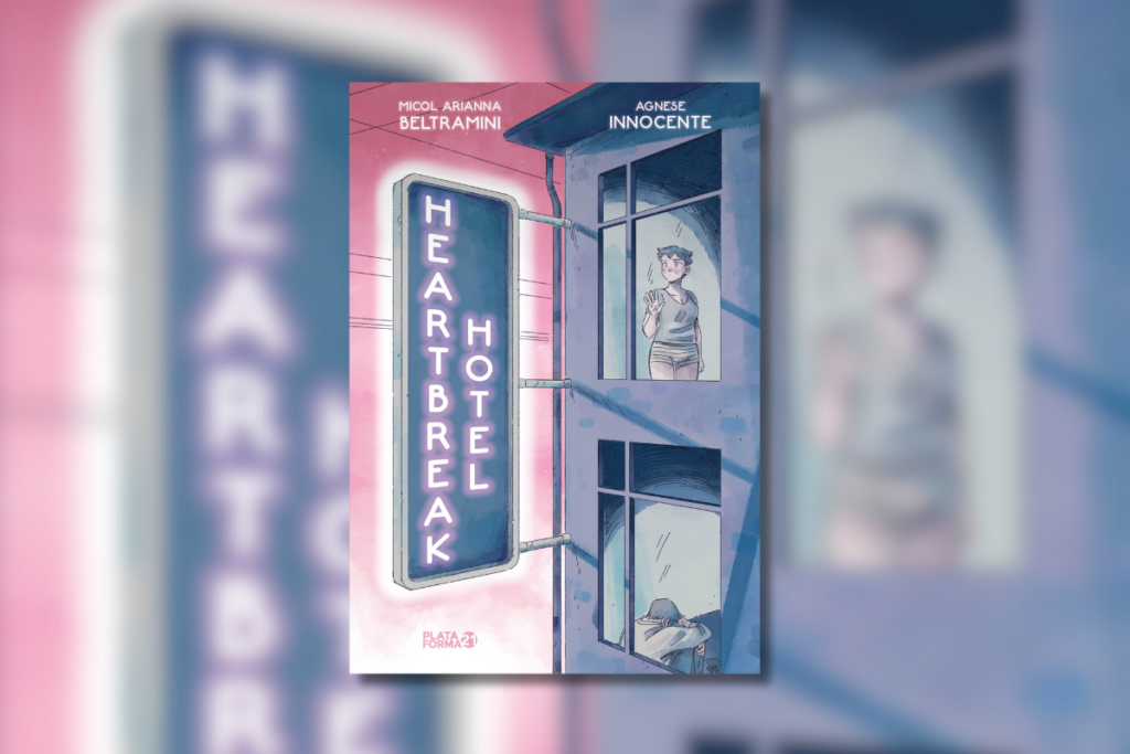 Em “Heartbreak Hotel”, quatro adolescentes são transportados para um hotel fora do tempo e espaço (Imagem: Reprodução digital | Editora Plataforma 21)