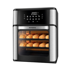 Fritadeira Air Fryer Forno Oven 12 Litros, Mondial, Preto/Inox, 2000W, 110V - AFON-12L-BI 