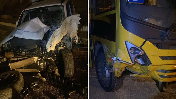 Colisão aconteceu na BR 482, na altura do bairro Nossa Senhora da Glória, no município; motorista ficou preso às ferragens