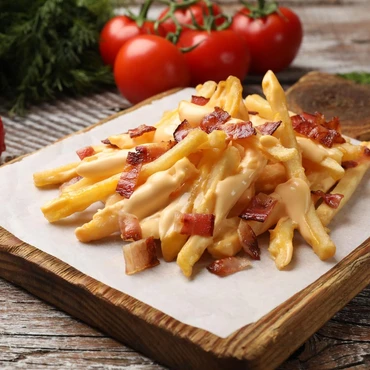 Imagem - Veja receita caseira de batata frita com cheddar e bacon