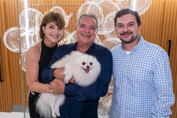 Solange Lube, Sergio Almenara Ribeiro e seu filho Gustavo Ribeiro