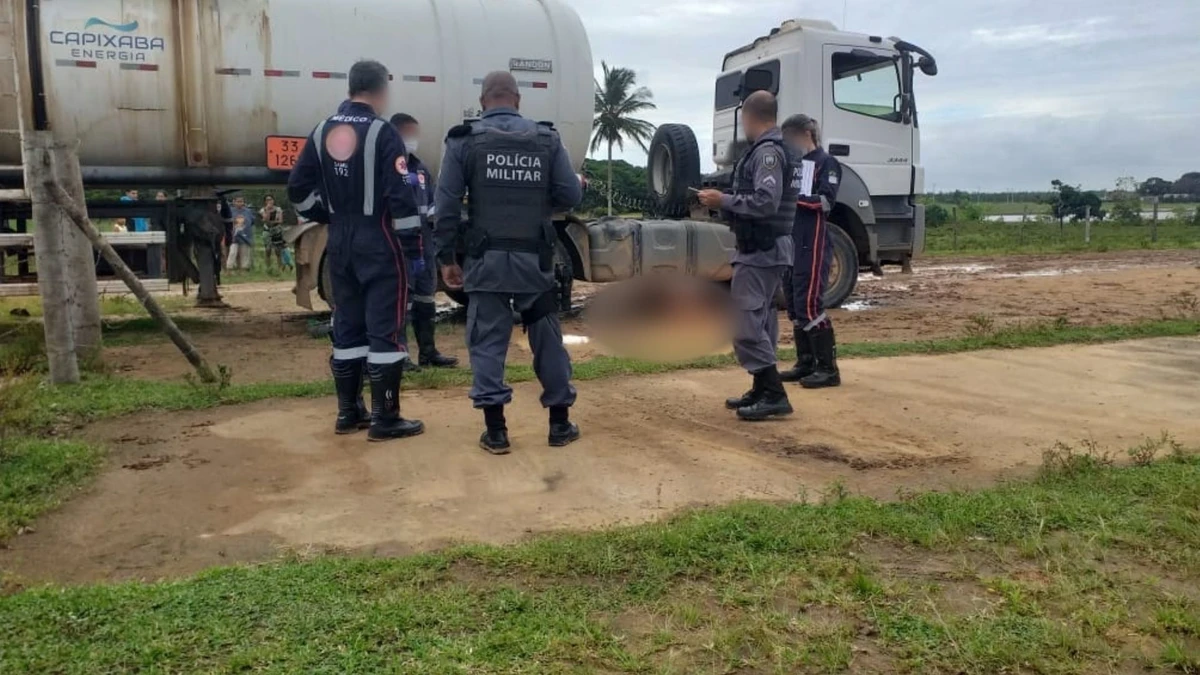 A vítima foi encontrada morta embaixo de um caminhão da empresa que presta serviço. Ninguém foi preso pelo crime