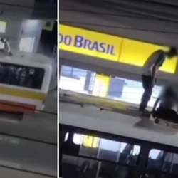 Em vídeo, alunos usam teto de ônibus como "passarela". Prefeitura diz que caso foi na semana retrasada, e Sedu informa que a escola vai apurar