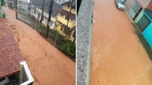Defesa Civil informou que a chuva durou cerca de 15 minutos. Houve alagamento de rua no bairro Vila Verde e enxurrada forte no chamado "Morro do Chapéu"