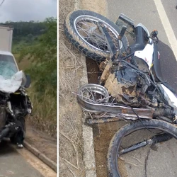 Batida frontal ocorreu no início da tarde desta segunda-feira (2), na altura do Córrego Aventureiro; vítimas, que estavam na moto, morreram no local