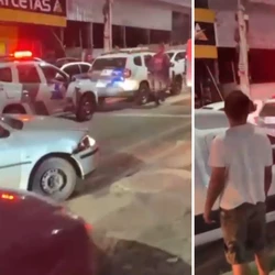 Vídeo mostra uma das viaturas abrindo o caminho e policiais fechando vias; Ela foi levada a tempo para o Hospital Infantil Francisco de Assis (Hifa)