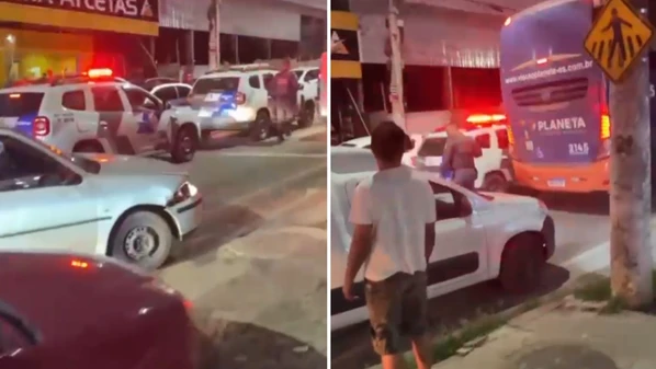Vídeo mostra uma das viaturas abrindo o caminho e policiais fechando vias; Ela foi levada a tempo para o Hospital Infantil Francisco de Assis (Hifa)