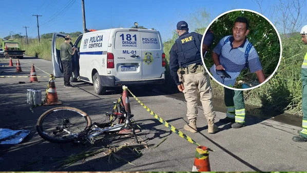 Segundo a PRF, motorista conduzia um Fiat Siena prata que capotou após a colisão