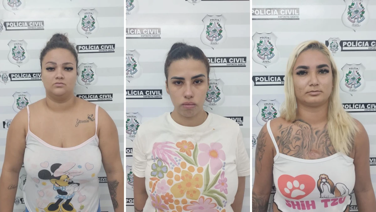 As três mulheres foram presas por coagirem, ameaçarem e espancarem testemunhas do crime