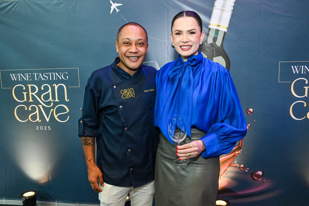 Chef do Bistro Gran Cave, Harum Katharian e a sommelière Francielly Ramos