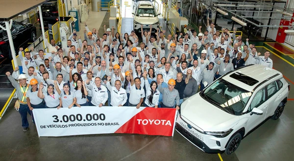 Toyota chega a 3 milhões de unidades produzidas no Brasil