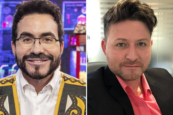 Padre Fábio de Melo (à esquerda) e o gerente demitido Jair Aguiar