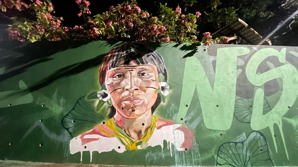 Mural do projeto Origens  celebra as raízes afroindígenas do território