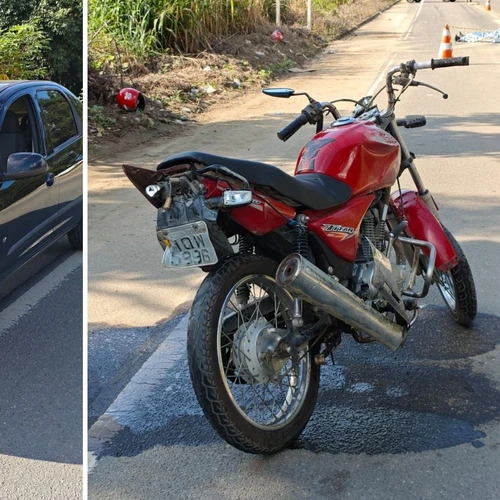 Imagem - Idoso morre em colisão entre moto e carro na zona rural de Águia Branca