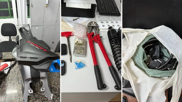 Uma das vítimas que teve o veículo levado pelos bandidos reconheceu as peças e acionou a polícia