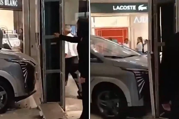 A idade da criança não foi revelada e o shopping confirmou que houve afetação à fachada de uma loja