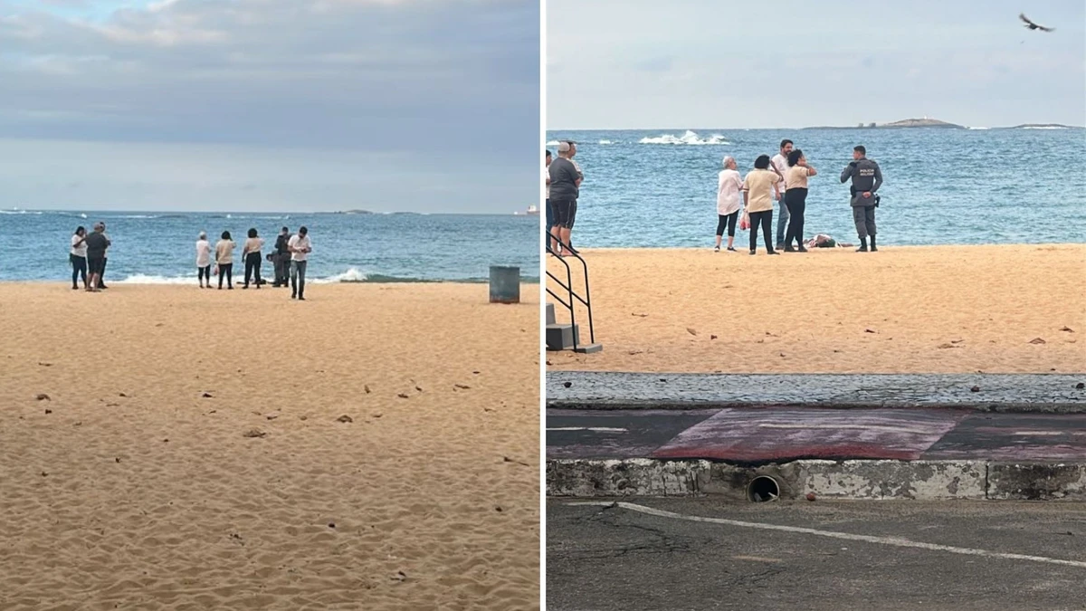 Corpo é encontrado na areia da Praia de Itapoã, em Vila Velha

