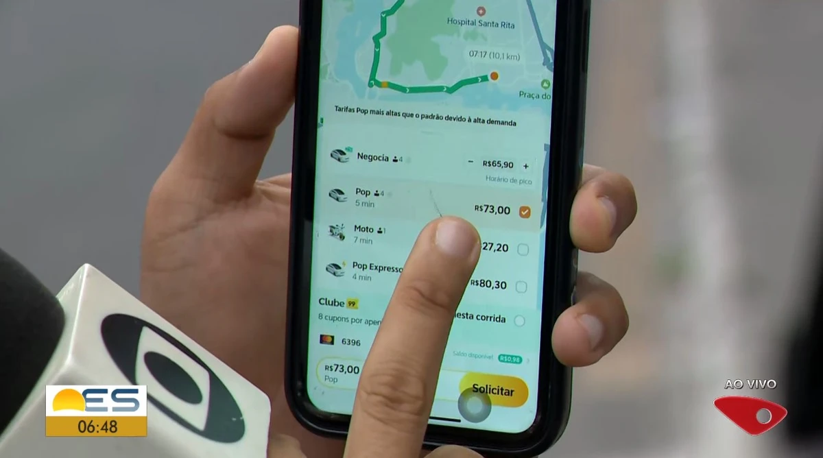 Corridas com carros de aplicativo estavam mais que o dobro do preço